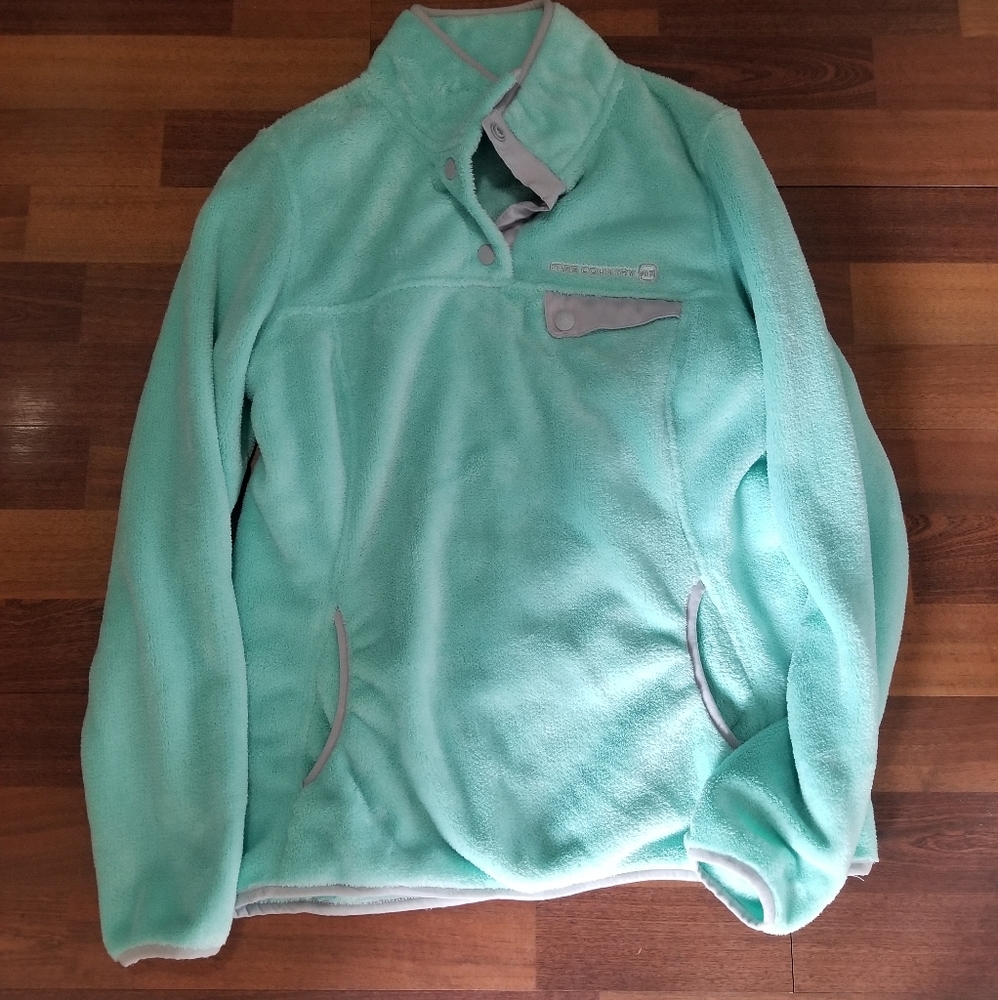 Mint/gray Free Country fleece pullover